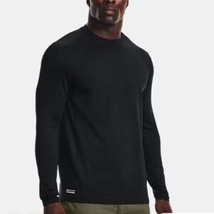 UNDER ARMOUR Coldgear Crewneck Base Layer Shirt Black Size Small